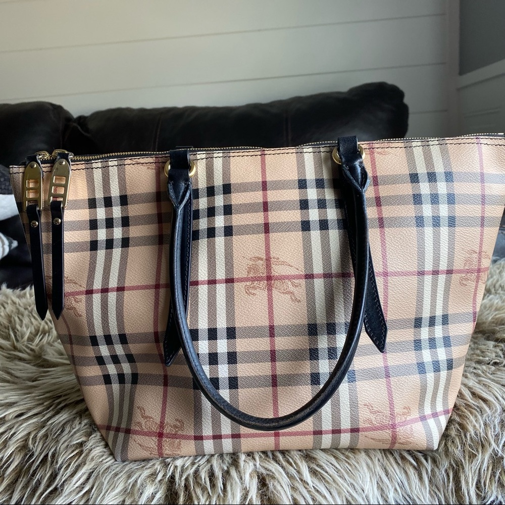 Burberry Small Haymarket Salisburry Tote